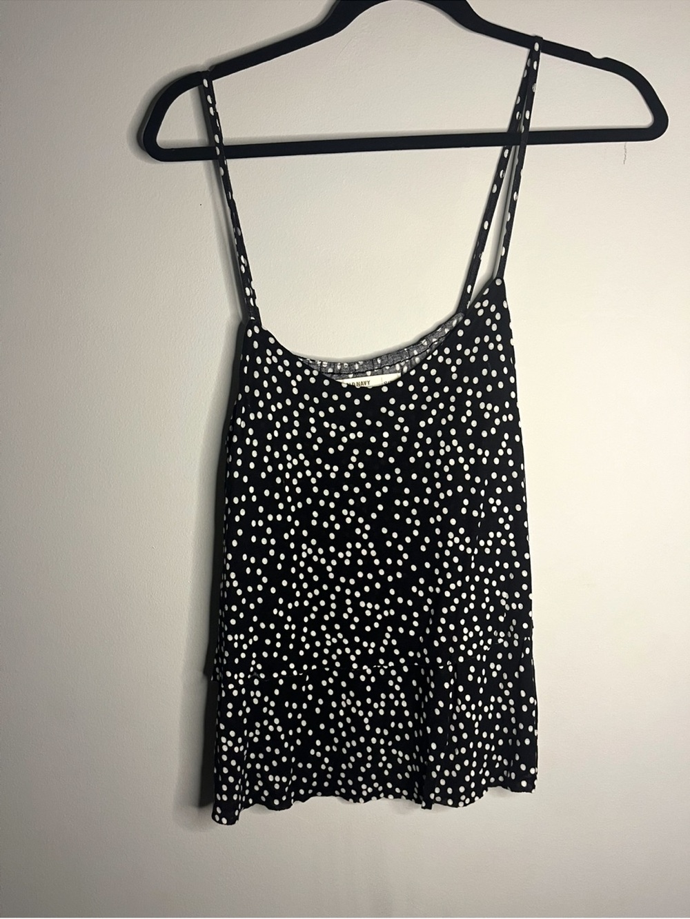 Old navy small Black and White Polka Dot Spaghetti Strap Tank Top